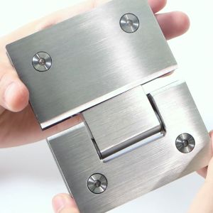 Heavy Duty 180 Degree Glass Door Cabinet Showcase Cabinet Clip Glass Shower Door Hinge Replacement Parts Stainless Steel Polished