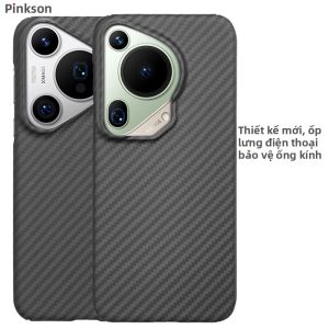 pinkson | Ốp Lưng Điện Thoại Ultra-Thin Kevlar Carbon Fiber Full Cover Matte Chống Trượt Cao Cấp Cho Doanh Nhân