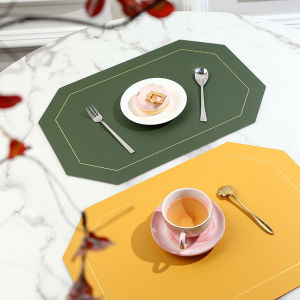 Heat Resistant Oilproof Double-sided Leather Placemat