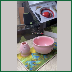 Combo chawan và đế gác bộ dụng cụ pha matcha phong cách Nhật pha chế tại nhà quán cà phê...quà tặng tinh tế Mixmore