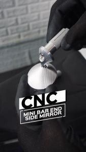 ARM Premium Mini Bar End Side Mirror Full CNC Aluminum Adjustable HD Lens Universal