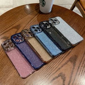♥ 24-hour shipping+free shipping+COD♥Fashionable shiny phone case suitable for iPhone 6/7/8 Plus X XS XR XSMAX 11 12 13 14 15 Pro/Plus/Promax 12mini 13mini electroplated shockproof soft case