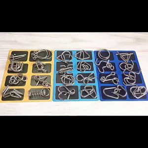 Set 8 Đồ Chơi Gỡ Rối IQ Bằng Kim Loại Giúp Rèn Luyện Trí Thông Minh