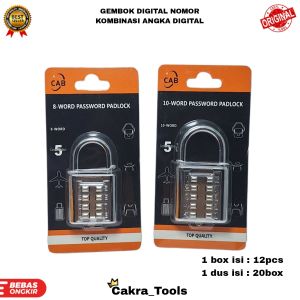 GEMBOK DIGITAL NOMOR KOMBINASI ANGKA DIGITAL LOCK [ 8 - 10 DIGIT ]