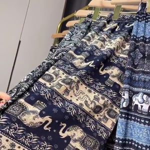 MC CPG1306 Celana Panjang Kulot Wanita Thailand Motif Batik Salur
