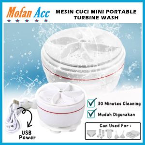 Terbaru Mesin Cuci Mini Portable USB Ultrasonic Turbine Wash Pembersih Pakaian Bisa COD