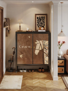 MEISD | Multilevel Retro Metal Shoe Rack Entrance Storage