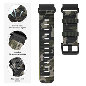 Zionia 26mm & 22mm Skin-friendly Premium Nylon Watch Strap for Garmin Devices