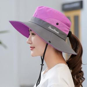 New Summer Womens Beach Sun Hat UV Protection Cotton Linen Material Bicycle Riding Hat Floppy Ears Spring Autumn Seasonal Cap