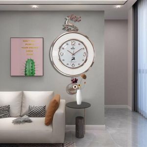 Living Room Fashion Minimalist 2024 New Arrival Creative Wall Clock Swing Wall Clock Decoration Accessible Luxury Scandinavian Quartz Clock