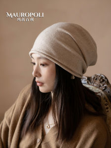 Womens Knitted Woolen Yarn Hat Winter Thin Cap Toddler Knit Hat round Top No Brim Warm Casual Style Mid-aged And Elderly Suitable