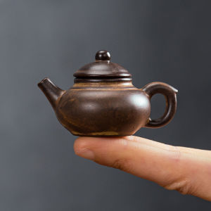 Purple Clay Mini Teapot Pet Toy Teaware