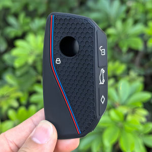 For BMW I7 X7 G07 LCI IX I20 X1 X3 X5 U11 5 7 Series G70 G09 XM U06 G81 M3 Silicone Car Key Case Cover Protected Fob Keychain
