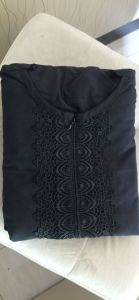 Lukarsya - Gamis Putih Polos Motif Renda Gamis Umroh Haji