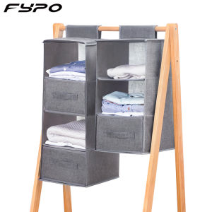 Fypo không dệt vải treo túi lưu trữ vải lanh và cotton tủ quần áo tổ chức tủ quần áo lưu trữ túi cho đồ lót áo lót vớ tất