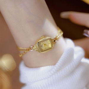 BS นาฬิกาผู้หญิงแฟชั่น Besisterนาฬิกาควอทซ์กันน้ำสายสแตนเลสสตีลลำลองนาฬิกาควอตซ์หรูหราเพชรเต็มรูปแบบหรูหราพลอยเทียมสีทองเงินสีทองหรูหรา1852