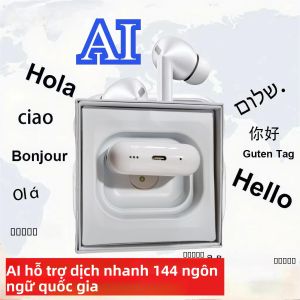 Tai Nghe Bluetooth Phiên Dịch AI Thế Hệ Thứ 4 Sạc Không Dây Cổng USB-C Nhẹ Dành Cho IOS18 Đi Làm Đi Du Lịch