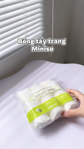 Bông Tẩy Trang Miniso 100% Cotton Mỏng Mịn