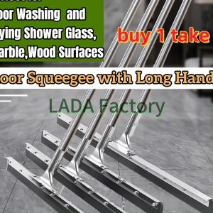 [buy 1 take 1rub] 304steel Heavy Duty Floor Squeegee Scrubber Silicon Rubber Blade Scraper Window Wiper Floor Mop Floor Wiper