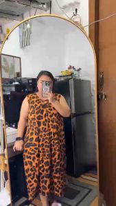 Plus Size Chic Midi Sleeveless Dresses in Geometric/Abstract Designs