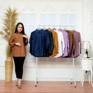 kemeja wanita terbaru bahan toyobo premium halus tebal adem dan nyaman
