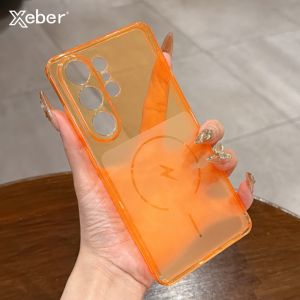 Transparent TPU Ultra Thin Soft Case For Samsung Galaxy S26 Ultra S25 S24 Plus S25FE For Magsafe Shockproof Magnetic Clear Cover