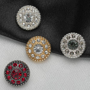 11/15/18MM Luxury Pearl Rhinestone Buttons Of Clothing Fashion Decor Metal Round Buttons  Button Sewing Accessories Apparel DIY