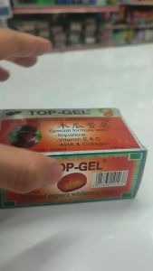TOP-GEL Original Papaya Whitening Soap 145g - Squalene - Vitamin E & C - AHA & Collagen - Beauty Personal Care Bath & Body Bar Soap