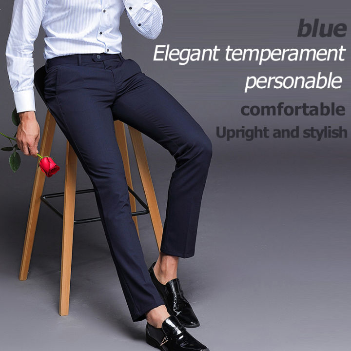 office pants men casual pants seluar formal stretch fabrics Anti