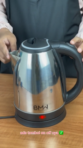 Teko Listrik Kettle Elektrik Pemanas Air Termos Air Panas BMW 2Liter 400W Stainles SUS 304 FoodGrade