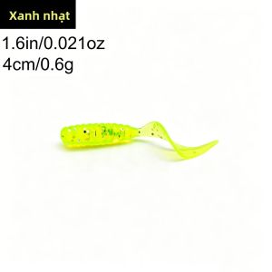 Mr.Lurion 100 Chiếc Nhựa Silica Mềm Grub Worm Lure Mồi 4Cm 0.6G Cho Cá Rô Nhỏ Và Pike Nhiều Màu Dụng Cụ Câu Cá