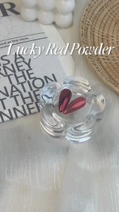 ผงขัดเล็บ สีแดง Majikku Lucky Red เม็ดสีแน่น ขัดติดง่าย ผงกระจก ผงมิลเลอร์ Mirror Powder ผงขัด