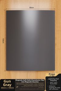 Auzzo | Magnetic Gray Soft Cloth Magnetic Shelf Panel Replacement for Enamel Board Pegboard Accessories