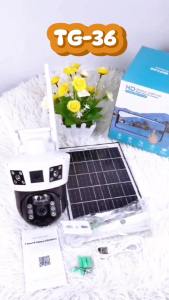 WIFI /4G Camera 12MP 6K 18LED Solar Cell Outdoor Waterproof Motion Detect Color Night Vision Two-Way Audio กล้องวงจรปิดไวไฟ - ใส่ซิม โซลาร์เซล ความละเอียด12ล้านพิกเซล กล้อง2เลนส์3จอ ติดตั้งกลางแจ้ง ทนแดดทนฝน ตรวจจับการเคลื่อนไหว กลางคืนภาพสี