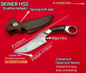 Pisau fungsional | pisau dapur | pisau daging |seset kulit hewan | bahan baja HSS original