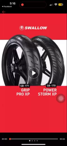 **NEW** SWALLOW SB171 GRIP PRO TUBELESS TYRE 70/90-17 80/90-17 Y15ZR Y16ZR LC135 Y125ZR RS150 RSX150 WAVE DASH NVX155 LAGENDA115  Motorcycle Tires