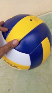 Bola Voli Premium Jahit Mesin Free Pompa Dan Finger Supporter