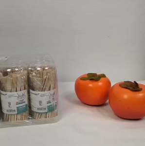 ไม้จิ้มขนม แพ็ค 12 ชิ้น ไม้เสียบไม้ไผ่ ส้อมจิ้มผลไม้ ไม้ไผ่ใช้แล้วทิ้ง