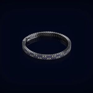 925 sterling silver bracelet double row colored zircon tennis bracelet inverted zircon bracelet