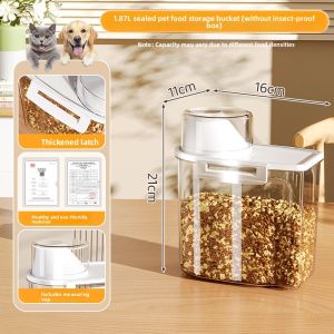 MEIZHUFU | Moisture Proof Pet Food Storage Bucket