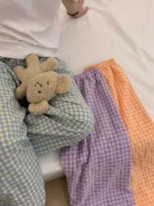 Quần Ngủ Dài Mùa Hè Mỏng Thoải Mái Rộng Rãi Phong Cách Lười Biếng Cho Nữ Quần Dài Mặc Nhà Thường Ngày Mùa Thu