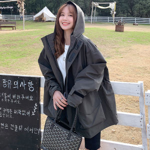 Casual Loose Womens Jacket Spring Autumn New Korean Style Khaki Workwear Elegant Leisure plus Size Student Outerwear