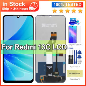 New 6.74” LCD Display Touch Screen Digitizer Assembly Replacement for Xiaomi Redmi 13C 23100RN82L Display With Frame