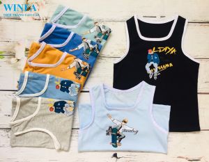 Combo 3 áo phông cotton 3 lỗ cho bé trai bé gái từ 8-32kg phong cách Hàn Quốc - thun cotton co giãn 4 chiều thấm hút in hình dễ thương (3 áo 3 màu)