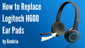 Geekria Protein Leather Replacement Ear Pads for Logitech H390 H600 H609 Headphones Earpads Headset Ear Cushion Ear Cover Ear Cups