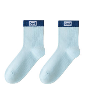 MiiOW | ถุงเท้ากีฬาผ้าฝ้ายระบายอากาศสำหรับเด็กชาย ถุงเท้าตาข่ายบางสำหรับฤดูร้อน ถุงเท้าครึ่งแข้งระบายอากาศได้ดีสำหรับเด็ก