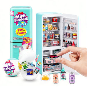 Zuru Mini Brands Fill The Fridge Playset DIY Resin Mini Minis Series Blind Box Collectible Funny Miniature Refrigerator Toy Gift