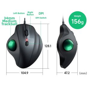 Sanwa Supply | Ergonomic Quiet Drawing CAD Vertical Grip Bluetooth Trackball Mouse