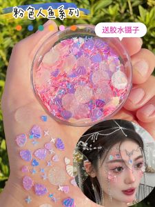 Shiny Sparkling Mixed Transparent Color Star Moon Heart Eye Makeup Stage Performance Bright Sequins Nail Art Glitter Dust