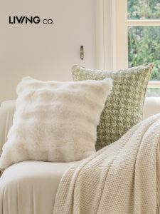 Áo Gối Sofa Màu Xanh Lá mINT Không Có Lõi Lưng Phòng Khách Đơn Giản Phong Cách Scandinavia Gối Văn Phòng Hỗ Trợ Lưng